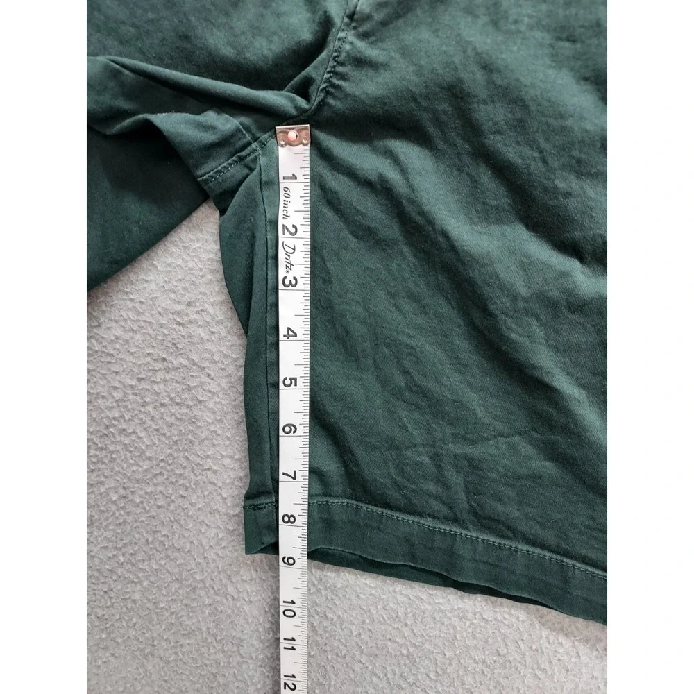 Goodfellow & Co Men Chino Short 32 Green Zip Button Slash Pockets Stretch Casual
